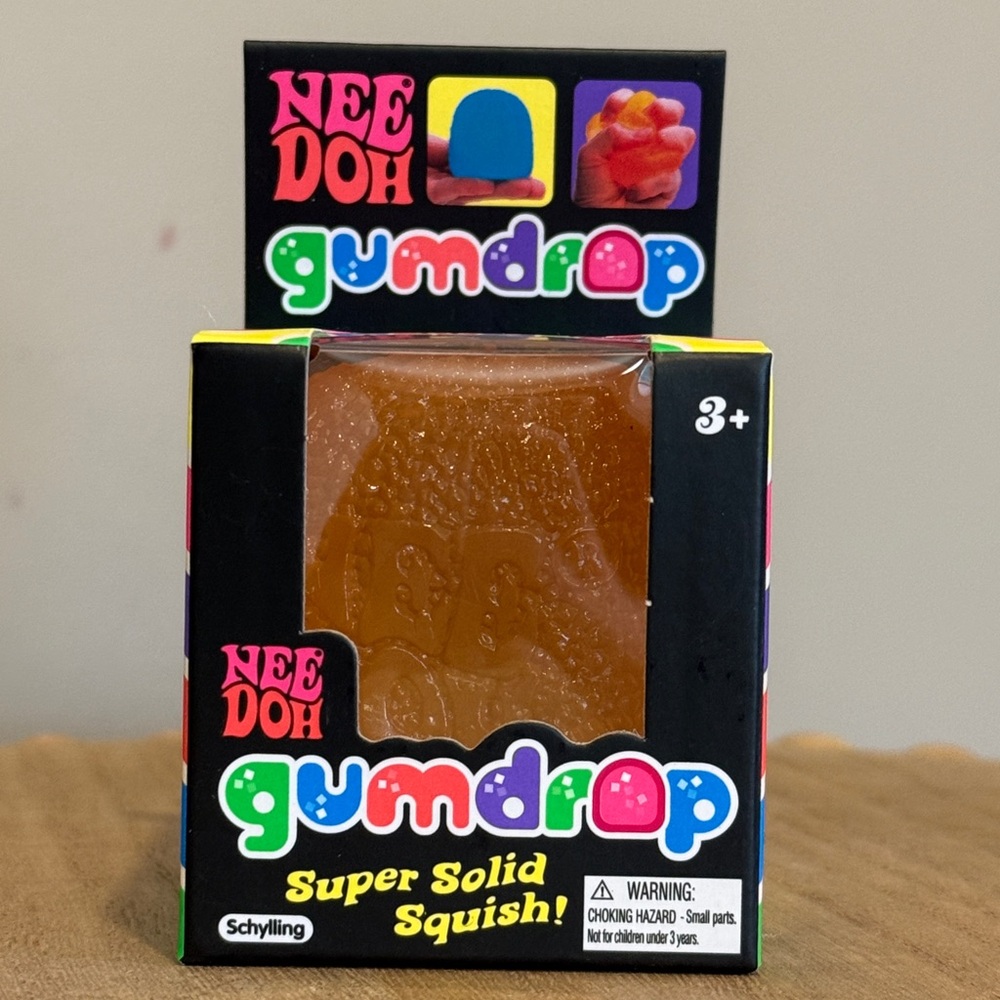Schylling Nee Doh Gumdrop Super Solid Squish - orange